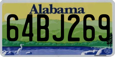 AL license plate 64BJ269