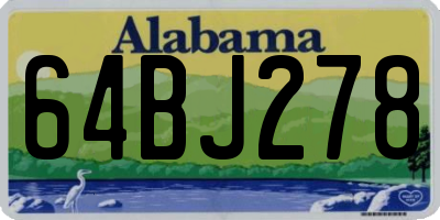 AL license plate 64BJ278