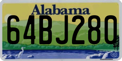 AL license plate 64BJ280