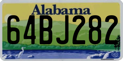 AL license plate 64BJ282