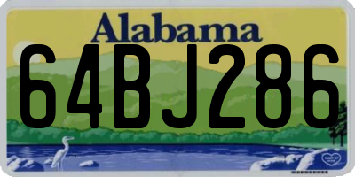 AL license plate 64BJ286