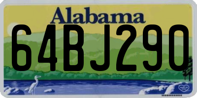 AL license plate 64BJ290