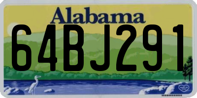 AL license plate 64BJ291
