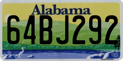 AL license plate 64BJ292