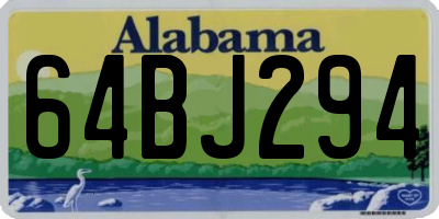 AL license plate 64BJ294