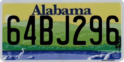 AL license plate 64BJ296
