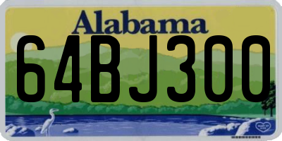 AL license plate 64BJ300