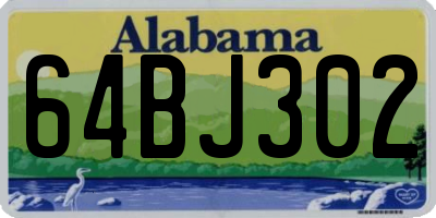 AL license plate 64BJ302