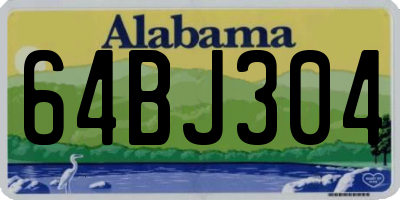 AL license plate 64BJ304