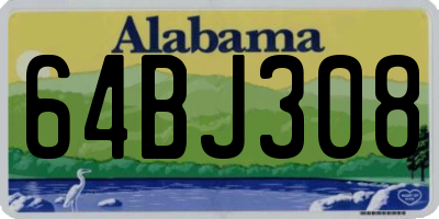 AL license plate 64BJ308
