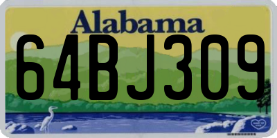 AL license plate 64BJ309