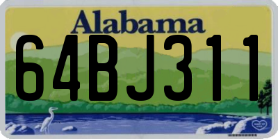 AL license plate 64BJ311