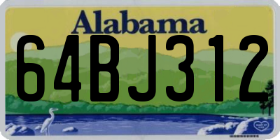 AL license plate 64BJ312
