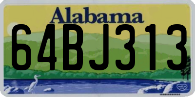 AL license plate 64BJ313