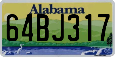 AL license plate 64BJ317