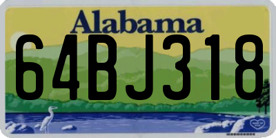 AL license plate 64BJ318