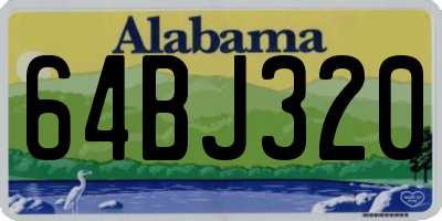AL license plate 64BJ320
