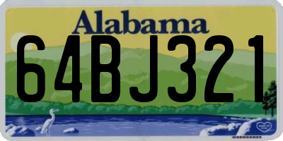 AL license plate 64BJ321