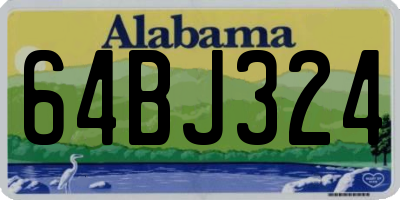 AL license plate 64BJ324