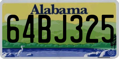 AL license plate 64BJ325