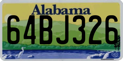 AL license plate 64BJ326