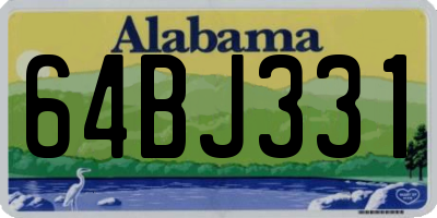 AL license plate 64BJ331