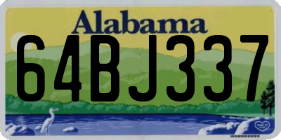 AL license plate 64BJ337