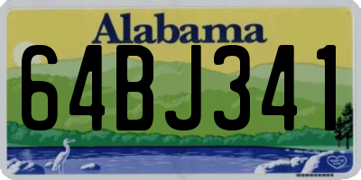AL license plate 64BJ341