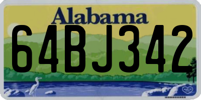 AL license plate 64BJ342