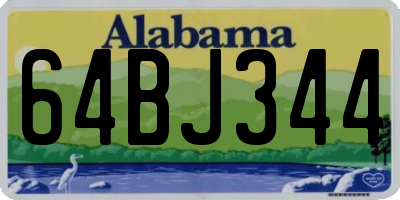 AL license plate 64BJ344