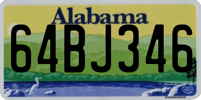AL license plate 64BJ346