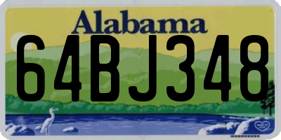 AL license plate 64BJ348