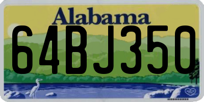 AL license plate 64BJ350