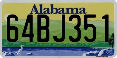 AL license plate 64BJ351