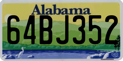 AL license plate 64BJ352
