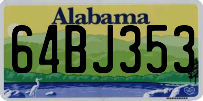AL license plate 64BJ353