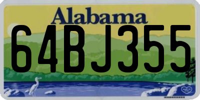 AL license plate 64BJ355