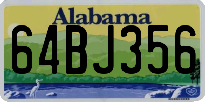 AL license plate 64BJ356