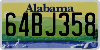 AL license plate 64BJ358