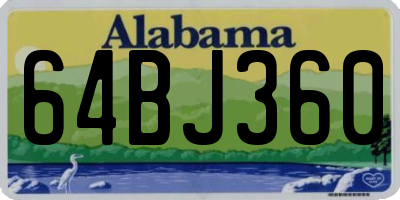 AL license plate 64BJ360