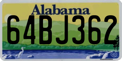 AL license plate 64BJ362