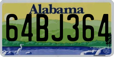 AL license plate 64BJ364