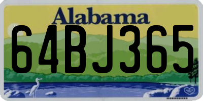 AL license plate 64BJ365