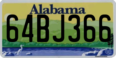 AL license plate 64BJ366