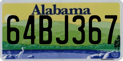 AL license plate 64BJ367