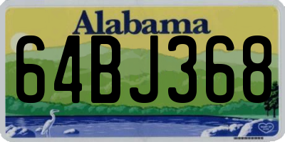 AL license plate 64BJ368