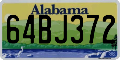 AL license plate 64BJ372