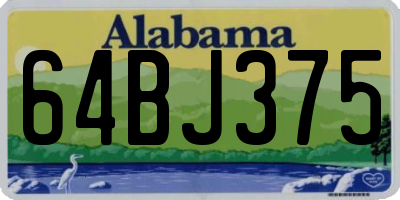 AL license plate 64BJ375