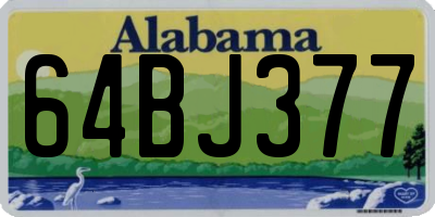 AL license plate 64BJ377