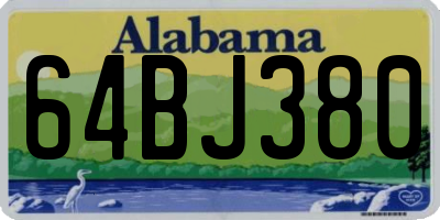 AL license plate 64BJ380